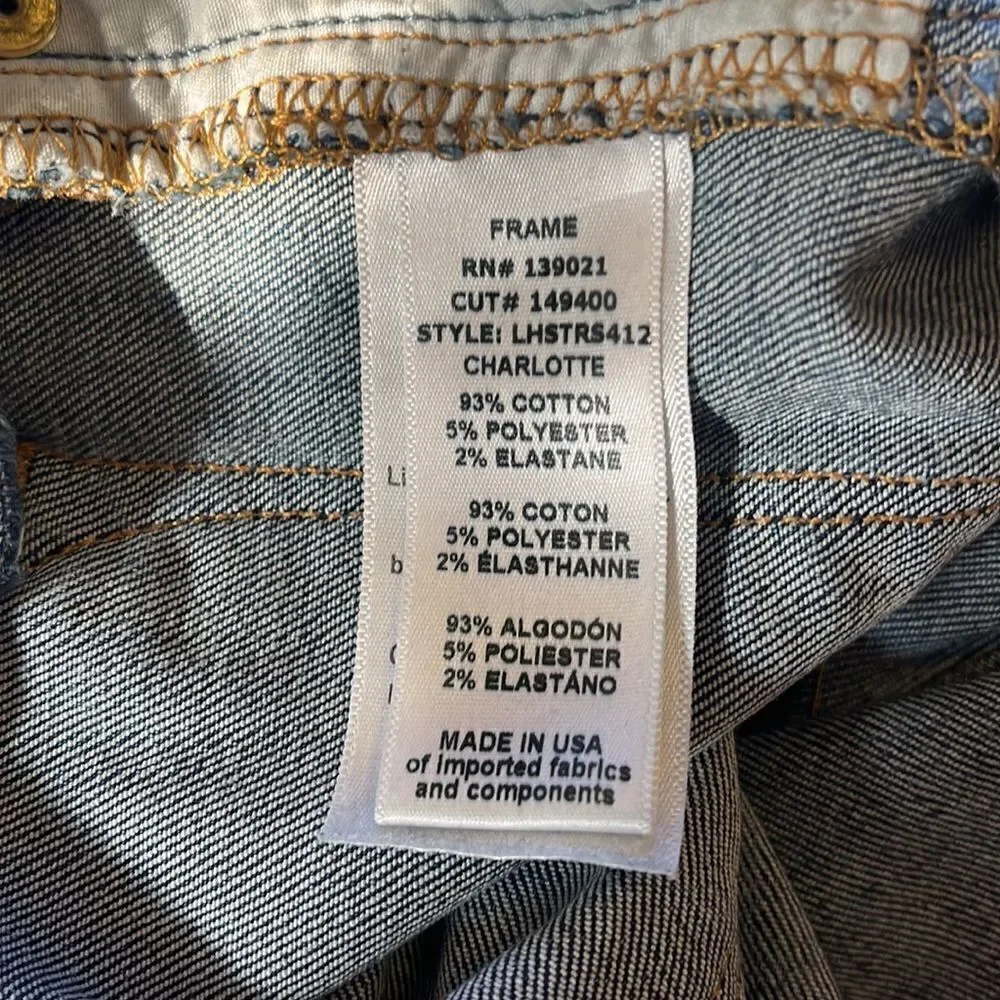 DISTRESSED CONDITION WOMEN’S SIZE 28 FRAME LE HIGH STRAIGHT STAGGERED HEM JEAN
